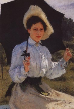 nadezhda Painting - portrait of nadezhda repina the artist s daughter 1900 Ilya Repin